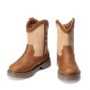 imageDREAM PAIRS Boys Girls Cowboy Boots Kids Western Riding Mid Calf Boots with Side Zipper ToddlerLittle KidBig KidLight Brown