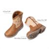 imageDREAM PAIRS Boys Girls Cowboy Boots Kids Western Riding Mid Calf Boots with Side Zipper ToddlerLittle KidBig KidLight Brown