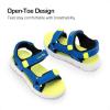 imageDREAM PAIRS Boys Girls Sandals Kids Athletic Summer Water Open Toe Shoes for LittleBig KidBlueNeon Green