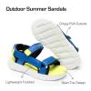 imageDREAM PAIRS Boys Girls Sandals Kids Athletic Summer Water Open Toe Shoes for LittleBig KidBlueNeon Green