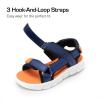 imageDREAM PAIRS Boys Girls Sandals Kids Athletic Summer Water Open Toe Shoes for LittleBig KidNavyOrange