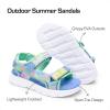 imageDREAM PAIRS Boys Girls Sandals Kids Athletic Summer Water Open Toe Shoes for LittleBig KidRainbowBlue