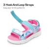 imageDREAM PAIRS Boys Girls Sandals Kids Athletic Summer Water Open Toe Shoes for LittleBig KidRainbowPink