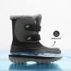 imageDREAM PAIRS Boys Girls Snow Boots WaterResistant Outdoor Sport Warm Cozy AntiSlip Cute Ankle Winter Shoes for ToddlerLittleBig KidBlackGrey