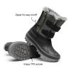 imageDREAM PAIRS Boys Girls Snow Boots WaterResistant Outdoor Sport Warm Cozy AntiSlip Cute Ankle Winter Shoes for ToddlerLittleBig KidBlackGrey