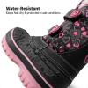 imageDREAM PAIRS Boys Girls Snow Boots WaterResistant Outdoor Sport Warm Cozy AntiSlip Cute Ankle Winter Shoes for ToddlerLittleBig KidBlackPink