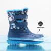 imageDREAM PAIRS Boys Girls Snow Boots WaterResistant Outdoor Sport Warm Cozy AntiSlip Cute Ankle Winter Shoes for ToddlerLittleBig KidBlueNavy