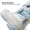 imageDREAM PAIRS Boys Girls Snow Boots WaterResistant Outdoor Sport Warm Cozy AntiSlip Cute Ankle Winter Shoes for ToddlerLittleBig KidLight BlueWhite