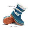imageDREAM PAIRS Boys Girls Snow Boots WaterResistant Outdoor Sport Warm Cozy AntiSlip Cute Ankle Winter Shoes for ToddlerLittleBig KidLight BlueWhiteYellow