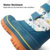 imageDREAM PAIRS Boys Girls Snow Boots WaterResistant Outdoor Sport Warm Cozy AntiSlip Cute Ankle Winter Shoes for ToddlerLittleBig KidLight BlueWhiteYellow