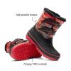 imageDREAM PAIRS Boys Girls Snow Boots WaterResistant Outdoor Sport Warm Cozy AntiSlip Cute Ankle Winter Shoes for ToddlerLittleBig KidRedBlack