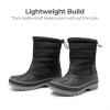 imageDREAM PAIRS Boys Girls Snow Boots WaterResistant Outdoor Warm Cozy AntiSlip Mid Calf Faux Fur Lining Winter Shoes for ToddlerLittleBig KidsBlack