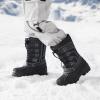imageDREAM PAIRS Boys Girls Snow Boots Waterproof Outdoor Warm Cozy AntiSlip Mid Calf Faux Fur Lining Winter Shoes for LittleBig KidsBlack
