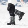 imageDREAM PAIRS Boys Girls Snow Boots Waterproof Outdoor Warm Cozy AntiSlip Mid Calf Faux Fur Lining Winter Shoes for LittleBig KidsBlackGreyRed