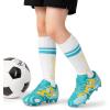 imageDREAM PAIRS Boys Girls Soccer Cleats Youth Firm Groud Sport Football Cleats with Soccer Socks for LittleBig KidToddlerMint Green