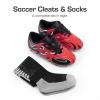 imageDREAM PAIRS Boys Girls Soccer Cleats Youth Firm Groud Sport Football Cleats with Soccer Socks for LittleBig KidToddlerRedBlack