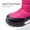 imageDREAM PAIRS Boys Girls Winter Snow Boots Slip Resistant Outdoor Cold Weather Boots with Faux Fur LiningBaby Pink