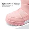 imageDREAM PAIRS Boys Girls Winter Snow Boots Slip Resistant Outdoor Cold Weather Boots with Faux Fur LiningPink