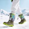 imageDREAM PAIRS Boys Snow Boots Waterproof Camouflage Slip Resistant Mid Calf Faux Fur Lining Outdoor Winter Shoes for LittleBig KidsGrayOliver Green