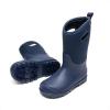 imageDREAM PAIRS Boys Waterproof Boots Outdoor Faux Fur Lining Shoes with Handles for Rain Snow Winter Muck Mud and Cold Weather for LittleBig KidsNavy