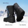 imageDREAM PAIRS Boys ampamp Girls Mid Calf WaterResistant Winter Snow Boots for ToddlerLittleBig KidBlueBlack