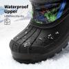 imageDREAM PAIRS Boys ampamp Girls Mid Calf WaterResistant Winter Snow Boots for ToddlerLittleBig KidBlueBlack