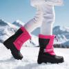 imageDREAM PAIRS Boys ampamp Girls Mid Calf WaterResistant Winter Snow Boots for ToddlerLittleBig KidHot Pink