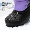 imageDREAM PAIRS Boys ampamp Girls Mid Calf WaterResistant Winter Snow Boots for ToddlerLittleBig KidPurpleGrey