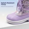 imageDREAM PAIRS Cozy Kids Snow Boots Warm ampamp WaterResistant Winter Boots with Faux Fur for AllDay Play NonSlip Mid Calf BootsLight Purple