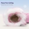 imageDREAM PAIRS Cozy Kids Snow Boots Warm ampamp WaterResistant Winter Boots with Faux Fur for AllDay Play NonSlip Mid Calf BootsPink