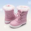 imageDREAM PAIRS Cozy Kids Snow Boots Warm ampamp WaterResistant Winter Boots with Faux Fur for AllDay Play NonSlip Mid Calf BootsPink