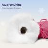 imageDREAM PAIRS Cozy Kids Snow Boots Warm ampamp WaterResistant Winter Boots with Faux Fur for AllDay Play NonSlip Mid Calf BootsRose Red