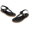 imageDREAM PAIRS Dressy TStrap Flat Thong Sandals for Women Comfort Roman Gladiator Casual Summer Beach Flip Flop Shoes with Adjustable Back Ankle StrapAll Black