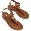 imageDREAM PAIRS Dressy TStrap Flat Thong Sandals for Women Comfort Roman Gladiator Casual Summer Beach Flip Flop Shoes with Adjustable Back Ankle StrapBrown