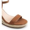 imageDREAM PAIRS Espadrilles Wedge Sandals for Women Womens Open Toe Summer Dressy Sandals with Adjustable Ankle Strap and Soft FootbedBrown