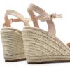 imageDREAM PAIRS Espadrilles Wedge Sandals for Women Womens Open Toe Summer Dressy Sandals with Adjustable Ankle Strap and Soft FootbedNude
