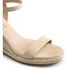 imageDREAM PAIRS Espadrilles Wedge Sandals for Women Womens Open Toe Summer Dressy Sandals with Adjustable Ankle Strap and Soft FootbedNude