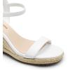 imageDREAM PAIRS Espadrilles Wedge Sandals for Women Womens Open Toe Summer Dressy Sandals with Adjustable Ankle Strap and Soft FootbedWhite