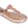 imageDREAM PAIRS Flip Flops for Women Dressy Rhinestone TStrap Thong Sandals for Summers Dress BeachChampagne