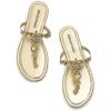 imageDREAM PAIRS Flip Flops for Women Dressy Rhinestone TStrap Thong Sandals for Summers Dress BeachGold