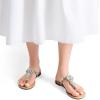 imageDREAM PAIRS Flip Flops for Women Dressy Rhinestone TStrap Thong Sandals for Summers Dress BeachNude