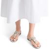 imageDREAM PAIRS Flip Flops for Women Dressy Rhinestone TStrap Thong Sandals for Summers Dress BeachSilver