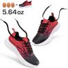 imageDREAM PAIRS Girls Boys Shoes Kids Lace up Tennis Sparkle Glitter Athletic Running SneakersBlackRed