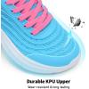 imageDREAM PAIRS Girls Boys Shoes Kids Lace up Tennis Sparkle Glitter Athletic Running SneakersBlueHot Pink