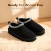 imageDREAM PAIRS Girls Boys Slippers Kids House Fuzzy Platform Indoor Outdoor Kids Slip on Slipper for Little Kid Big KidBlack