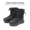 imageDREAM PAIRS Girls Boys Winter Snow Boots Slip Resistant Faux Fur Lined Windproof Warm SlipOn Boots for KidsBlack