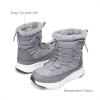 imageDREAM PAIRS Girls Boys Winter Snow Boots Slip Resistant Faux Fur Lined Windproof Warm SlipOn Boots for KidsGrey