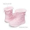 imageDREAM PAIRS Girls Boys Winter Snow Boots Slip Resistant Faux Fur Lined Windproof Warm SlipOn Boots for KidsPink