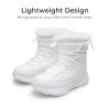 imageDREAM PAIRS Girls Boys Winter Snow Boots Slip Resistant Faux Fur Lined Windproof Warm SlipOn Boots for KidsWhite
