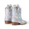 imageDREAM PAIRS Girls Cowgirl Boots Cowboy Boots with Low Heel Western Embroidered Fashion Mid Calf Shoes for ToddlerLittle KidBig KidSilver